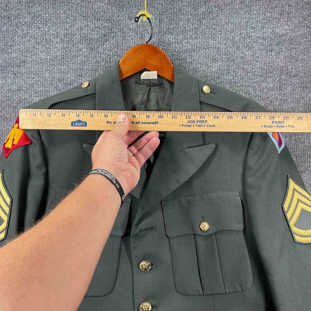 US Army Coat Class A Green Men's 40R Military Collectible Uniform Wool Blend - Picture 5 of 15